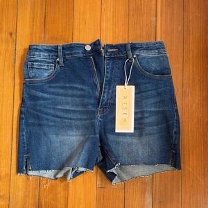 Risen Women's Denim Blue Jean Shorts